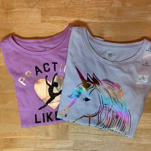 NWT GAP two girls short sleeve graphic t-shirts